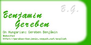 benjamin gereben business card
