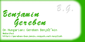 benjamin gereben business card